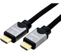 Roline High Speed - Câble HDMI avec Ethernet - HDMI mâle pour HDMI mâle - 7.5 m - double blindage - noir / argent