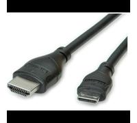 Roline Câble HDMI High Speed avec Ethernet – HDMI A (M) vers Mini HDMI C (M) 0,8 m, 1920x1080, noir