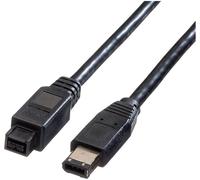 ROLINE Câble IEEE 1394b / IEEE 1394, 9/6pôles, noir, 1,8 m