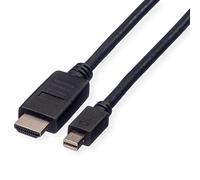 ROLINE Câble Mini DisplayPort, Mini DP - HDTV, M/M, 2,0 m