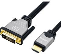 ROLINE Câble moniteur DVI (24+1) - HDMI, ST/ST, noir / argent, 2 m
