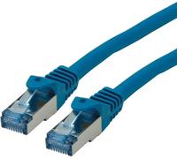 ROLINE Cordon LAN Cat 6A - Component Level - Câble réseau S/FTP Ethernet avec connecteur RJ45 - bleu 10 m