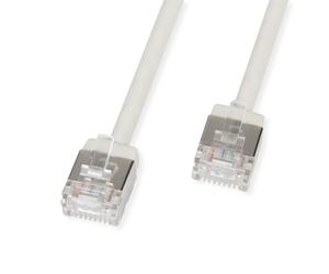 ROLINE Câble patch U/FTP DataCenter Cat.6A (Class EA), LSOH, slim, connecteur extra court, gris, 1,5 m