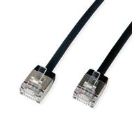 ROLINE Câble patch U/FTP DataCenter Cat.6A (Class EA), LSOH, slim, connecteur extra court, noir, 0,5 m