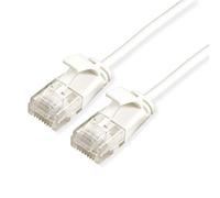 Roline - Cordon de raccordement - RJ-45 (M) pour RJ-45 (M) - 30 cm - UTP - CAT 6a - sans halogène, moulé - blanc