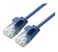 Roline Câble patch RJ-45 mâle–mâle CAT 6a UTP Classe EA sans halogène moulé 50 cm Bleu
