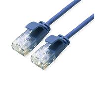 ROLINE Câble Patch UTP DataCenter Cat.6A (Class EA), LSOH, Slim, Bleu, 1,5 m