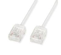 ROLINE Câble patch UTP DataCenter Cat.6A (Class EA), LSOH, slim, connecteur extra court, blanc, 0,5 m