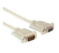 ROLINE Câble VGA 3m HD15 Femelle vers HD15 Mâle Gris - Liaison Moniteur/Carte Graphique, Connecteurs Moulés, Blindage Standard, Réf 11.01.6530