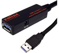 ROLINE Câble prolongateur USB 3.2 Gen 1 actif, noir, 10 m
