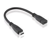 ROLINE Câble prolongateur USB C I Câble de prolongation USB 3.1 type C avec prise mâle et femelle I noir, 15 cm