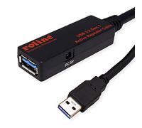Roline Câble répéteur actif USB 3.2 Gen 1 – Noir – 20 m