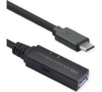 ROLINE Câble répéteur actif USB 3.2 Gen 1, type A - C, noir, 5 m