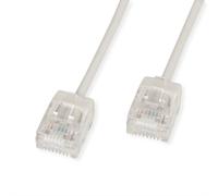 ROLINE Câble Réseau 21.15.4403 Cat6a U/UTP (UTP) Gris 3m RJ-45 Mâle/Mâle AWG32, Gaine LSFROH/TPE, Classe Ea, Non Blindé, Résistant au Feu