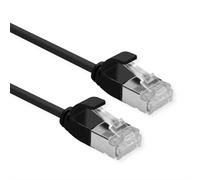 ROLINE Câble Réseau 2m Cat6a U/FTP (STP) Noir - Connecteurs RJ-45 Mâle Droit, 10 Gigabit Ethernet, Température -10°C à 60°C - Réf. 21.15.3355