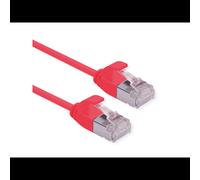 ROLINE Câble Réseau Cat6a U/FTP (STP) Rouge, 3m, RJ-45 Mâle vers RJ-45 Mâle, 10000 Mbit/s, Câble Rond, Conducteur Solide, Câble Croisé, Classe Ea