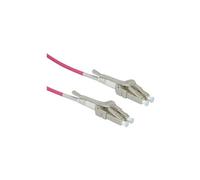 ROLINE Cordon fibre optique LC/LC | câble FO | câble patch OM4 Duplex Low Loss en violet | 3 m