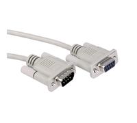 ROLINE Câble RS-232 DB9 Mâle/Femelle 3m, Gris, Connexion 1:1, Blindage intégral - Réf: 11.01.6230