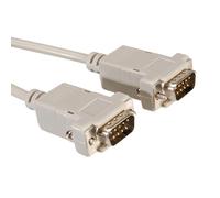 ROLINE Câble RS-232 DB9 Mâle/Mâle 1.8m Gris - Connecteurs 9 pôles, câblage 1:1, blindage intégral, longueur 1.8 mètre, référence 11.01.6018