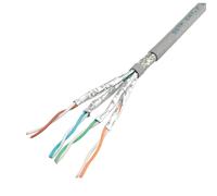 ROLINE Câble S/FTP Cat.7 AWG23, 300m, PiMF, Conducteur Rigide, Blindage Aluminium/Cuivre, Anti-Halogène, Impédance 100 Ohm, Gaine PVC, Gris