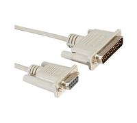 Roline - Câble série - DB-9 (F) pour DB-25 (M) - 3 m - moulé, vis moletées - gris