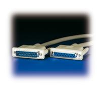 ROLINE Câble Série RS-232 DB25 M/F 4.5m, Connecteurs Bronze Plaqué Or, Blindage Haute Performance, Gris, Réf: 11.01.3645