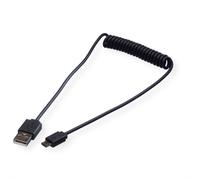 Roline - Câble USB - Micro-USB de type B (M) pour USB (M) - USB 2.0 - 1 m - bobiné - noir