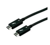 ROLINE Câble Thunderbolt™ 4, C-C, ST/ST, 40Gbit/s, 100W, passif, noir, 0,8 m