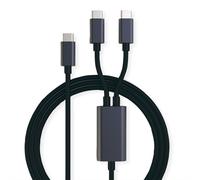 Roline Câble de charge USB Type-C Split C vers 2x C St/St 100W Noir 1,85 m