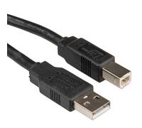 ROLINE Câble USB 2.0 A-B Mâle/Mâle 0.8m Noir - Connecteurs USB Type A vers USB Type B, Débit 480 Mbit/s, Longueur 0.8 mètre