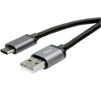 ROLINE Câble USB 2.0, C-A, M/M, noir, 1,8 m