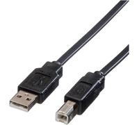 ROLINE 11028868 - Câble USB 2.0, connecteur A. Sur prise B, câble plat, 1,8 m