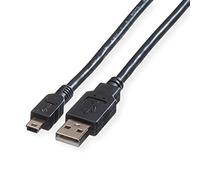 ROLINE Câble USB 2.0, Type A - 5 Broches Mini, Noir, 3 m