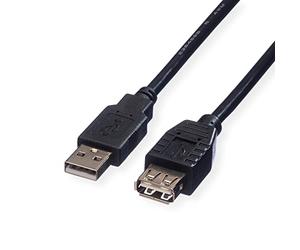 ROLINE Câble USB 2.0, Type A-A, mâle/femelle 0,8m