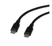 ROLINE câble USB 2.0, Type C-C, St/St, Silicone, 60 W, Noir, 1 m