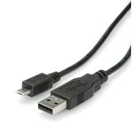 ROLINE Câble USB 2.0, USB A mâle - Micro USB B mâle 0,8m