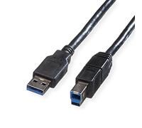 Roline - Câble USB - USB type A (M) pour USB Type B (M) - USB 3.0 - 80 cm - moulé - noir