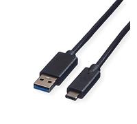 ROLINE câble USB 3.1 - mâle Type A vers Type C - câble de charge pour Smartphone ou Tablette - noir 1m