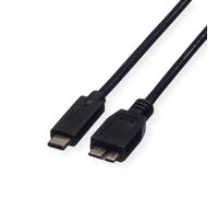 Roline - Câble USB - Micro-USB de type B (M) pour 24 pin USB-C (M) - USB 3.1 - 1 m - noir