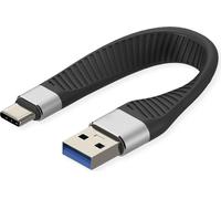 ROLINE Câble USB 3.2 Gen 2 silicone, C-A, ST/ST, 10Gbit/s, Emark, noir, 11 cm