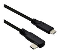 ROLINE Câble USB 3.2 Gen 2x2, PD 20V5A, Emark, C-C, St/St, 1x 90° Femelle, 20 Gbit/s, Noir, 1 m