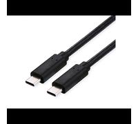 ROLINE Câble USB-C vers USB-C 1m Noir - USB4 Gen 3x2 - 40 Gbit/s - Puissance 240W (48V/5A) - Connecteurs plaqués Or