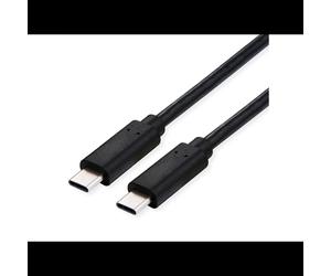 ROLINE Câble USB-C vers USB-C 1m Noir - USB4 Gen 3x2 - 40 Gbit/s - Puissance 240W (48V/5A) - Connecteurs plaqués Or