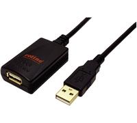 Roline Câble USB 2.0 USB-A mâle vers USB-A femelle 5 m actif noir 12.04.1089