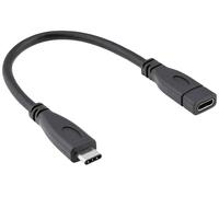 Roline Câble USB USB 3.2 Gen2 (USB 3.1 Gen2) USB-C® mâle, USB-C® femelle 0.15 m noir blindé 11.02.9015