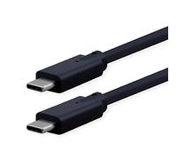 ROLINE Câble USB3.2 Gen2x2, C-C, St/St, 20Gbit/s, 240W, Noir, 1 m