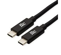 ROLINE Câble USB4 Gen2x2, C-C, St/St, 20Gbit/s, 240W, Noir, 2 m