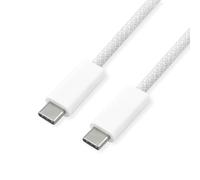 ROLINE Câble USB4 Gen3x2, C-C, St/St, 40Gbit/s, 240W, Blanc, 2 m