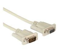ROLINE Câble VGA 3m HD15 Femelle vers HD15 Mâle Gris - Liaison Moniteur/Carte Graphique, Connecteurs Moulés, Blindage Standard, Réf 11.01.6530