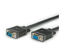 ROLINE Câble VGA 6m HD15 Mâle/Femelle Double Blindage AWG28/7 Noir - Liaison VGA (D-Sub) - Référence 11.04.5306